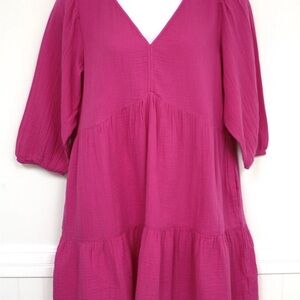 GAP Vibrant Pink Mini Dress Size X-Large women.
